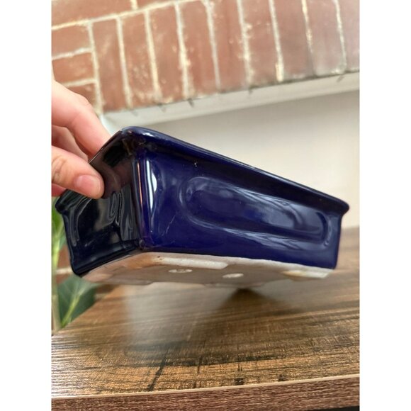 Rectangular Blue Ceramic Dish - Picture 8 of 10
